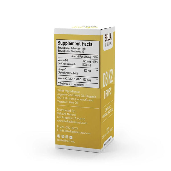 D3 K2 Drops Organic Omega 3 MCT Oil