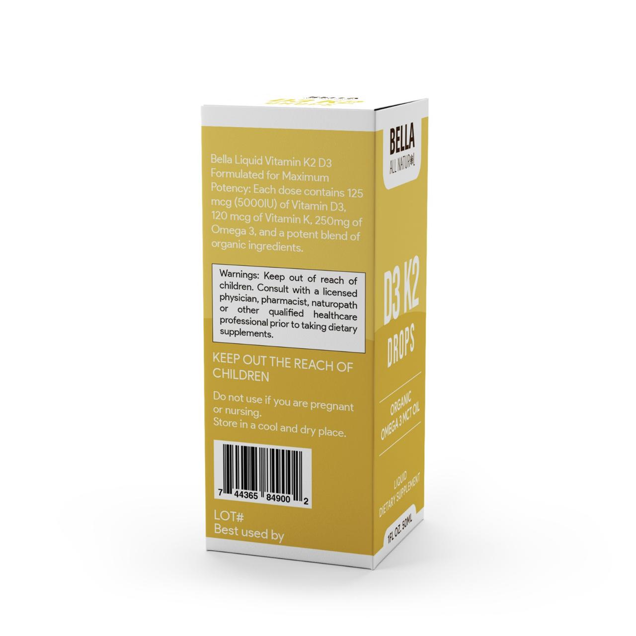D3 K2 Drops Organic Omega 3 MCT Oil
